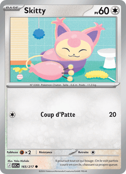 Skitty 165/295 Pokémon Héros Transcendants (ME2.5)