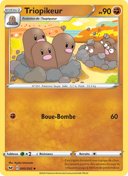 Triopikeur 93/216 Pokémon Épée et Bouclier