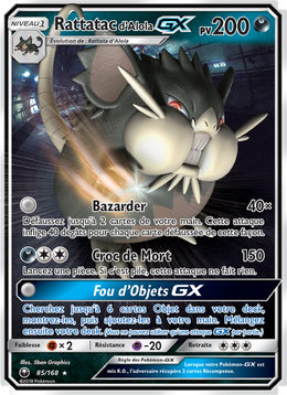 Rattatac d’Alola GX 85/183 — Pokémon Tempête Céleste (CES)