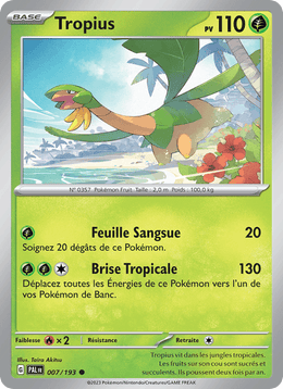 Tropius 007/279 Pokémon Évolutions à Paldea (EV02)