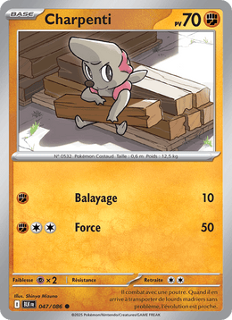 Charpenti 047/172 Pokémon Foudre Noire (BLK)