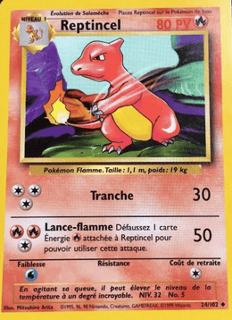 Reptincel 24/102 Pokémon Set de Base (BS)