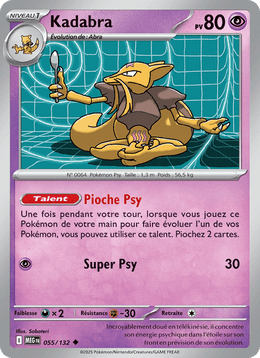 Kadabra 055/188 Pokémon Méga-Évolution (ME01)