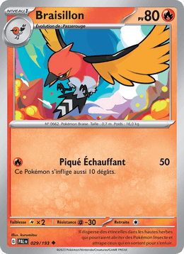 Braisillon 029/279 Pokémon Évolutions à Paldea (EV02)