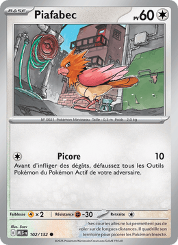 Piafabec 102/188 Pokémon Méga-Évolution (ME01)