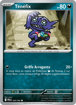 Ténéfix 059/130 Pokémon Flammes Fantasmagoriques (ME02)