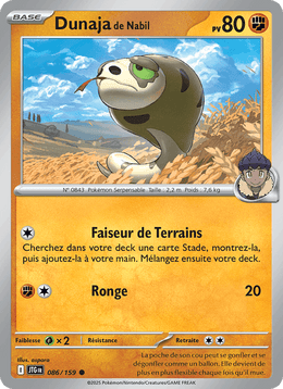 Dunaja de Nabil 086/190 Pokémon Aventures Ensemble (EV09)