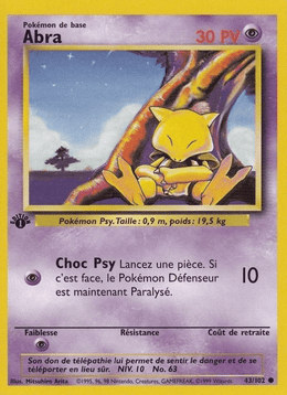 Abra 43/102 Pokémon Set de Base (BS)