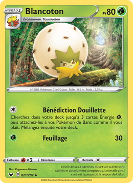 Blancoton 21/216 Pokémon Épée et Bouclier