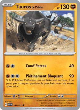 Tauros de Paldea 101/252 Pokémon Étincelles Déferlantes (EV08)