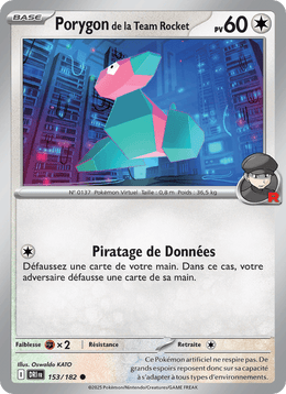Porygon de la Team Rocket 153/244 Pokémon Rivalités Destinées (EV10)