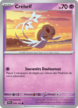 Créhelf 078/252 Pokémon Étincelles Déferlantes (EV08)