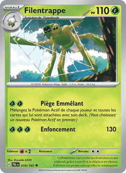 Filentrappe 018/279 Pokémon Évolutions à Paldea (EV02)