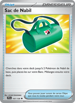 Sac de Nabil 147/190 Pokémon Aventures Ensemble (EV09)