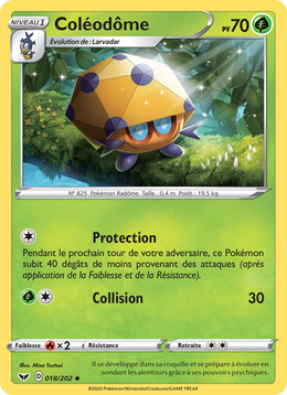 Coléodôme 18/216 Pokémon Épée et Bouclier