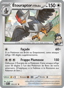Étouraptor d'Okuba 170/295 Pokémon Héros Transcendants (ME2.5)