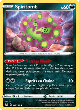 Spiritomb 117/217 Pokémon Origine Perdue (LOR)