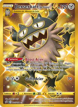 Berserkatt de Galar 205/209 Pokémon Clash des Rebelles