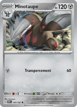 Minotaupe 147/230 Pokémon Flammes Obsidiennes (EV03)