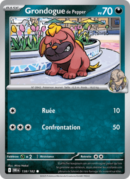Grondogue de Pepper 138/244 Pokémon Rivalités Destinées (EV10)