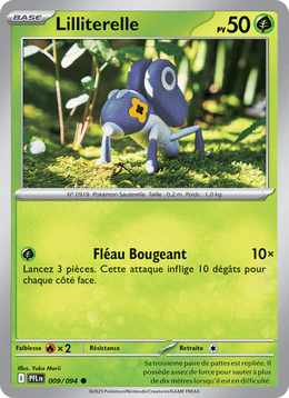 Lilliterelle 009/130 Pokémon Flammes Fantasmagoriques (ME02)