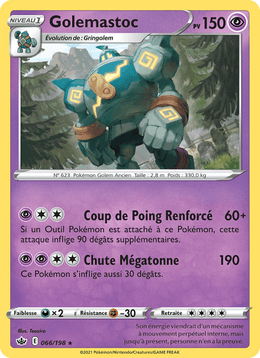 Golemastoc 66/233 Pokémon Règne de Glace (CRE)