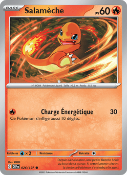 Salamèche 026/230 Pokémon Flammes Obsidiennes (EV03)