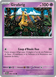 Girafarig 083/226 Pokémon Mascarade Crépusculaire (EV06)