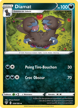 Diamat 109/201 Pokémon Ténèbres Embrasées