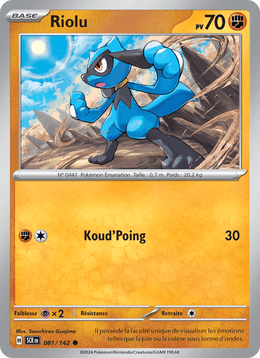 Riolu 081/175 Pokémon Couronne Stellaire (EV07)