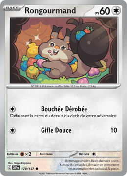 Rongourmand 178/230 Pokémon Flammes Obsidiennes (EV03)