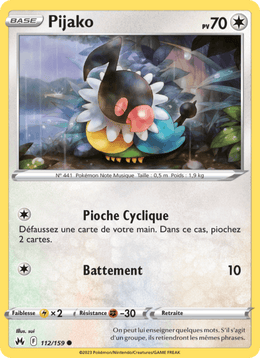 Pijako 112/160 Pokémon Zénith Suprême (CRZ)