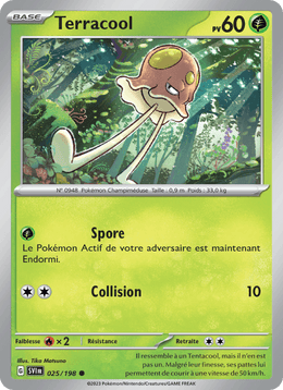 Terracool 025/258 Pokémon Écarlate et Violet (EV01)