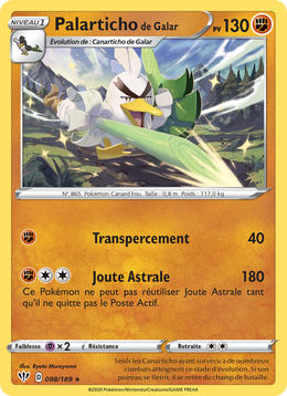 Palarticho de Galar 98/201 Pokémon Ténèbres Embrasées