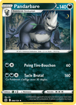Pandarbare 080/160 Pokémon Zénith Suprême (CRZ)