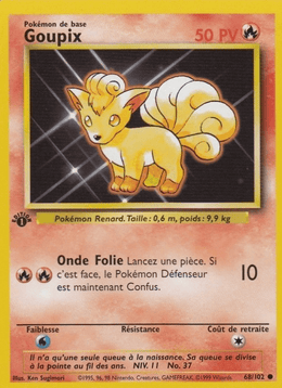 Goupix 68/102 Pokémon Set de Base (BS)