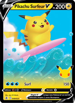 Pikachu Surfeur V 8/50 Pokémon Célébrations