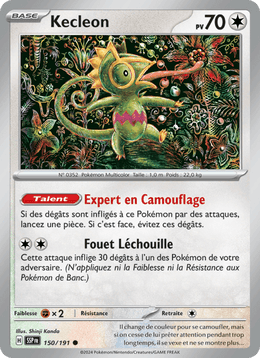 Kecleon 150/252 Pokémon Étincelles Déferlantes (EV08)