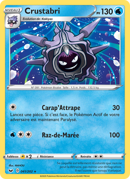 Crustabri 41/216 Pokémon Épée et Bouclier