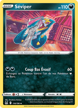 Séviper 116/217 Pokémon Origine Perdue (LOR)