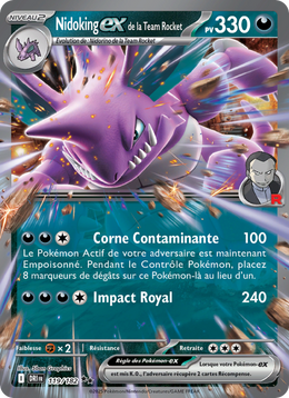 Nidoking-ex de la Team Rocket - Team Rocket's Nidoking ex - Rivalités Destinées 119