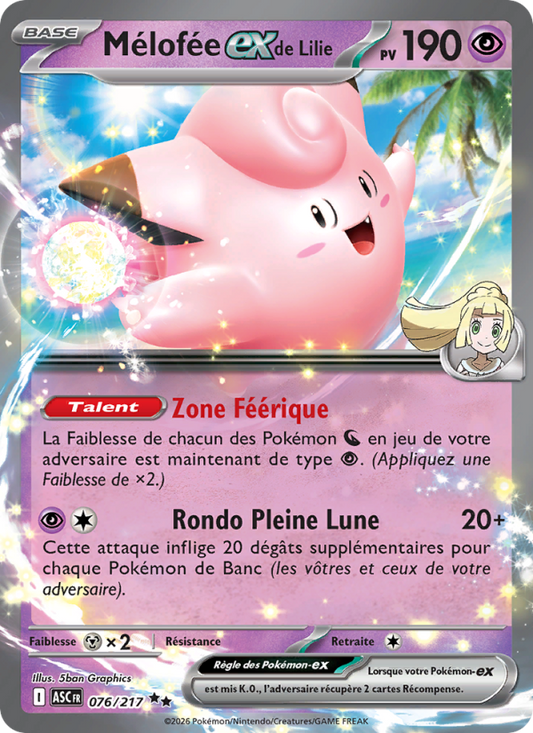 Mélofée-ex de Lilie - Lillie's Clefairy ex - Héros Transcendants 076