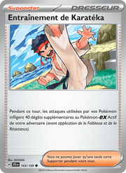 Entraînement de Karatéka 143/190 Pokémon Aventures Ensemble (EV09)