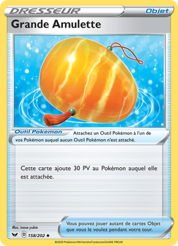 Grande Amulette 158/216 Pokémon Épée et Bouclier