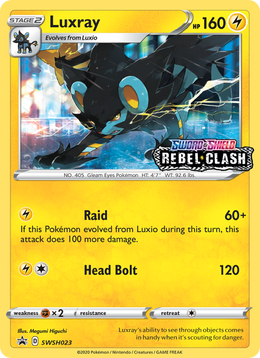 Luxray SWSH023/PROMO — Pokémon Promo Épée et Bouclier (SWSHP)