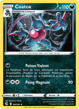 Coatox 166/284 Pokémon Poing de Fusion (FST)