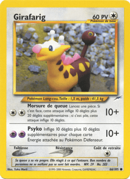 Girafarig 66/113 Pokémon Neo Destiny (N4)