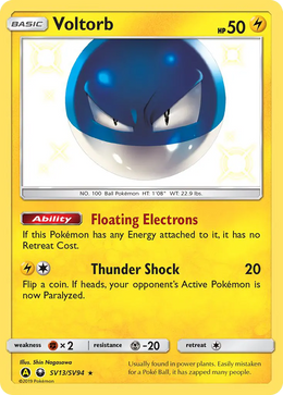 Voltorbe SV13/94 — Pokémon Destinées Occultes Coffre Étincelant (SMA)