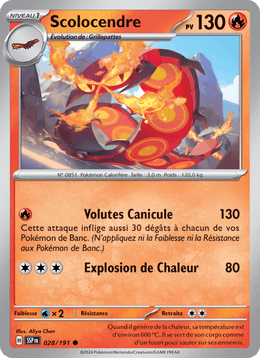 Scolocendre 028/252 Pokémon Étincelles Déferlantes (EV08)