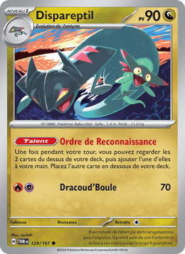 Dispareptil 129/226 Pokémon Mascarade Crépusculaire (EV06)